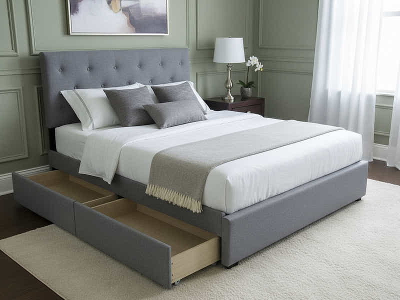 Cleva Bed Frame with Drawers - Double