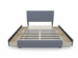 Cleva Bed Frame with Drawers - Double