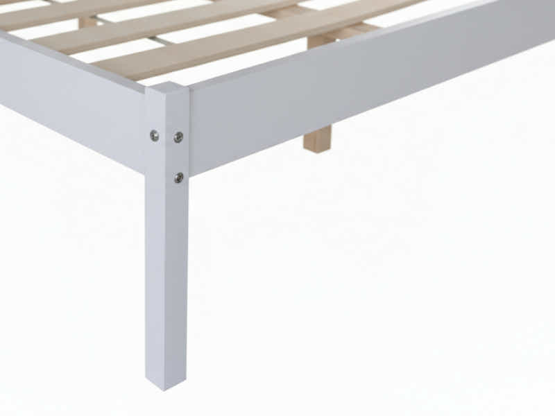 Atlas Bed Frame White - King Single