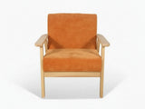 Eleese Velvet Accent Chair - Orange