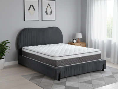 Arna Bed Frame Grey & MEM23 Mattress - Double
