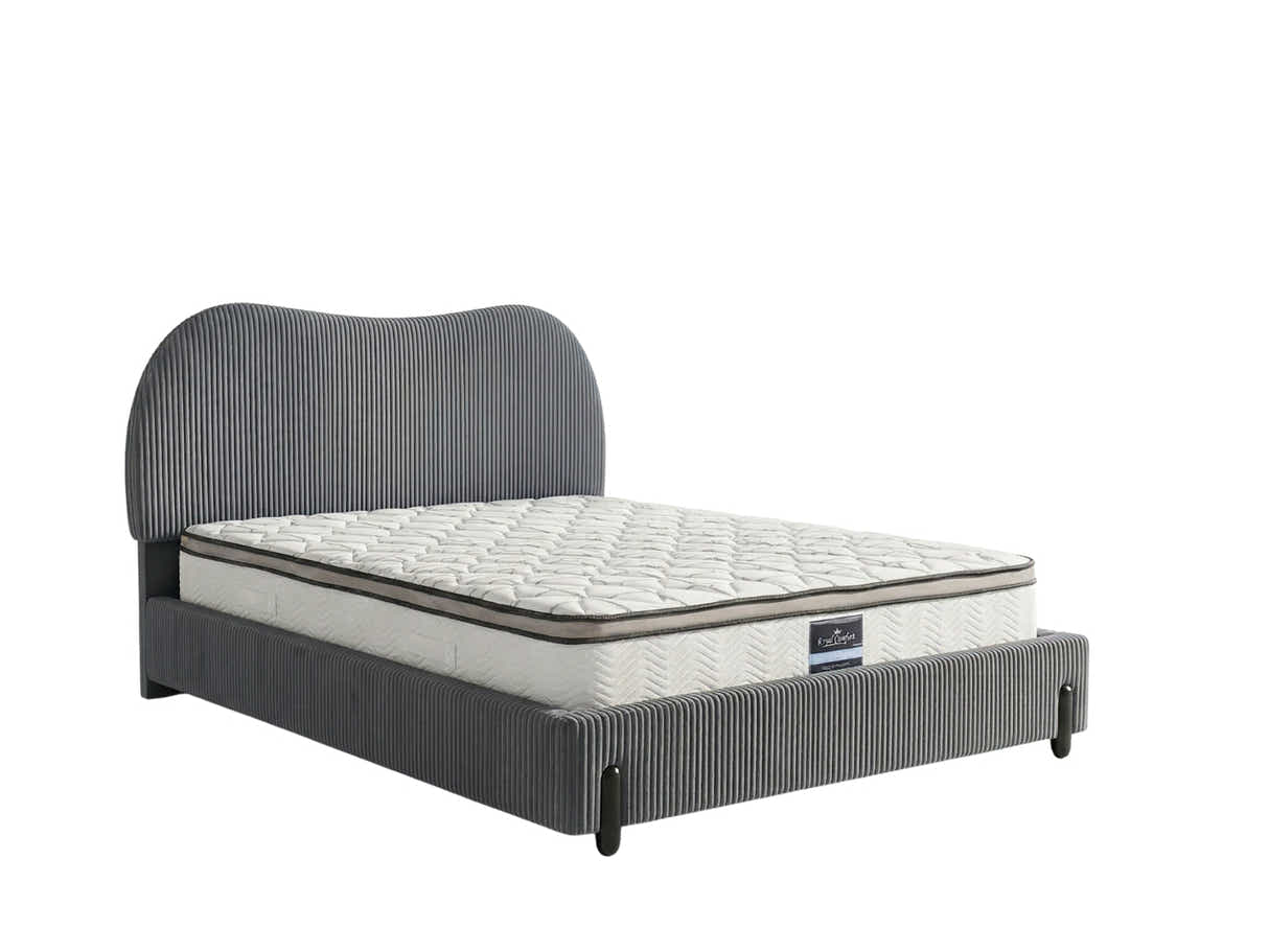 Arna Bed Frame Grey & GEL30 Mattress - Queen