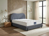 Arna Bed Frame Grey & PIL20 Mattress with Pillows - Queen