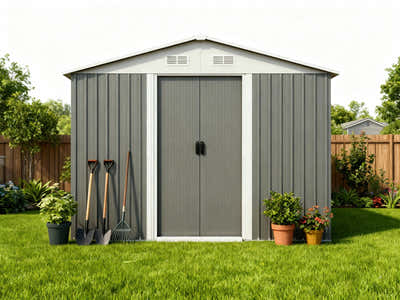 Galvanized Steel Garden Shed 8ft x 8ft
