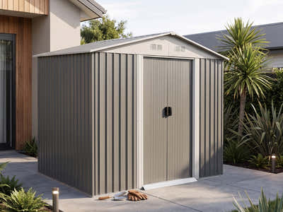 Galvanized Steel Garden Shed 6ft x 8ft