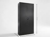 Lockable Steel Garage Storage Cabinet - 165 cm