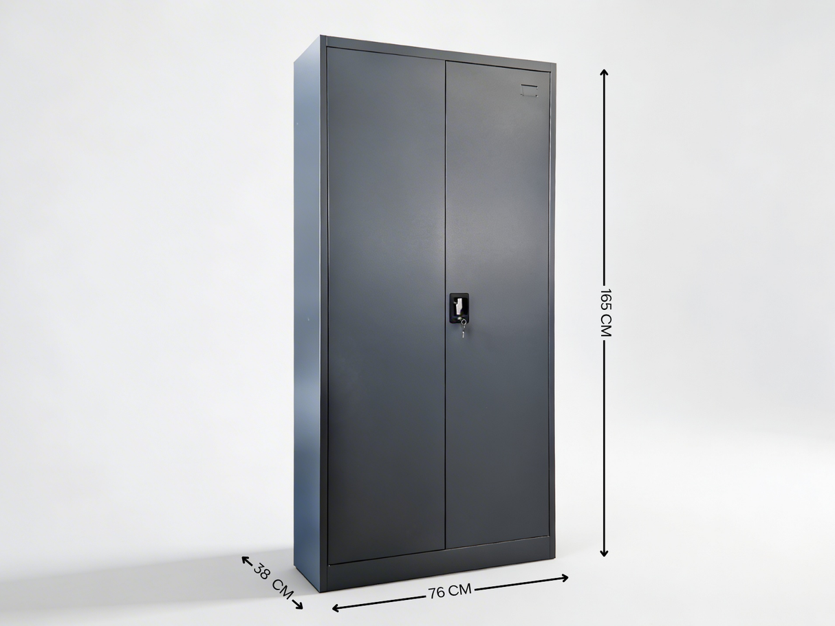 Lockable Steel Garage Storage Cabinet - 165 cm