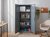 Lockable Steel Garage Storage Cabinet - 165 cm