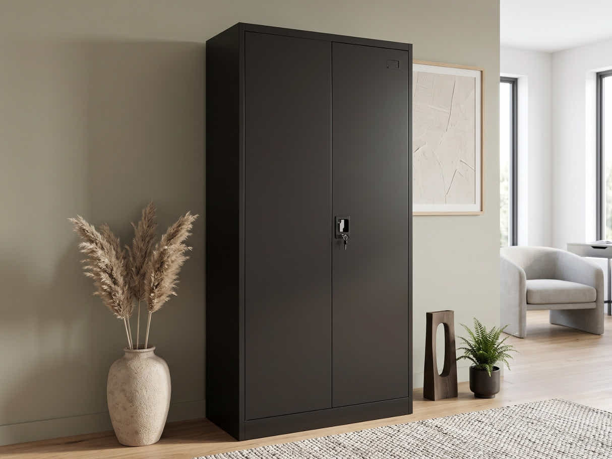 Lockable Steel Garage Storage Cabinet - 165 cm