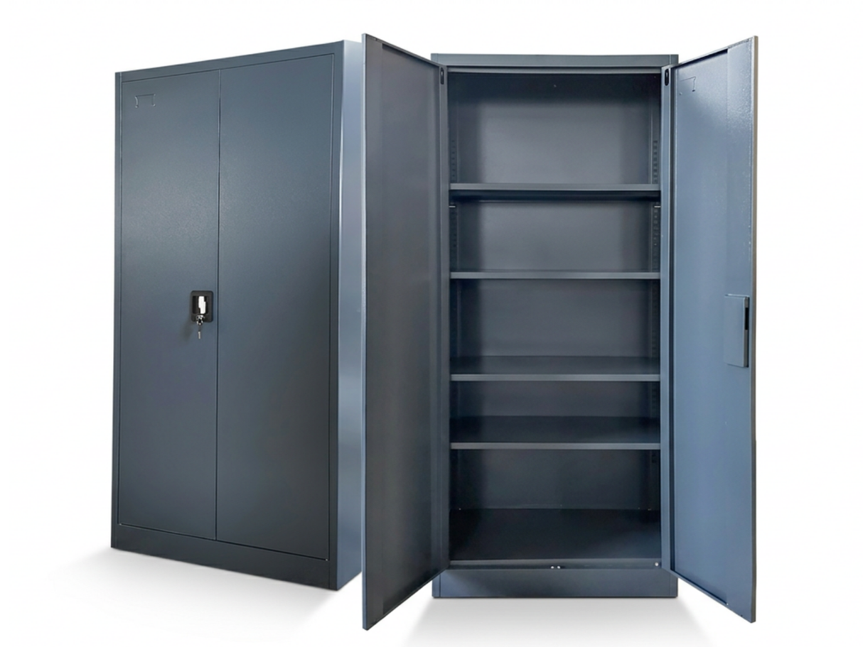 Lockable Steel Garage Storage Cabinet - 165 cm