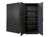Lockable Steel Garage Storage Cabinet - 165 cm