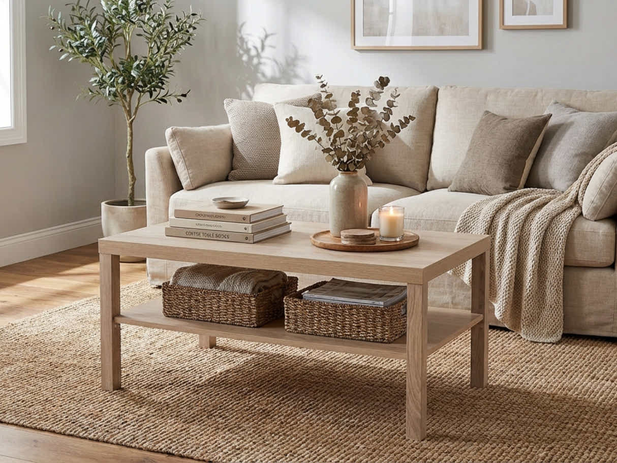 Chessel Coffee Table with Shelf