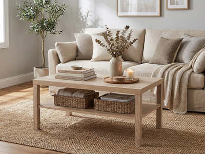 Chessel Coffee Table with Shelf
