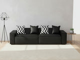 Loretta PU Leather Sofa - Black