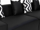 Loretta PU Leather Sofa - Black