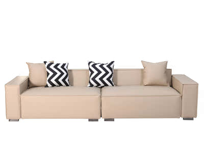 Loretta PU Leather Sofa - Beige