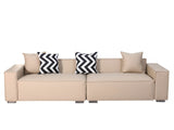 Loretta PU Leather Sofa - Beige