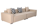 Loretta PU Leather Sofa - Beige