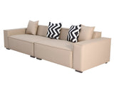 Loretta PU Leather Sofa - Beige