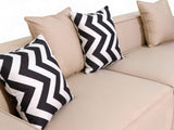 Loretta PU Leather Sofa - Beige