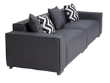 Loretta PU Leather Sofa - Grey
