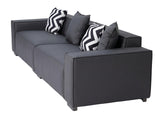 Loretta PU Leather Sofa - Grey