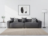 Loretta PU Leather Sofa - Grey