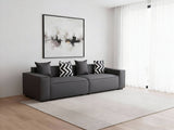 Loretta PU Leather Sofa - Grey