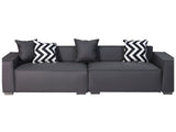 Loretta PU Leather Sofa - Grey