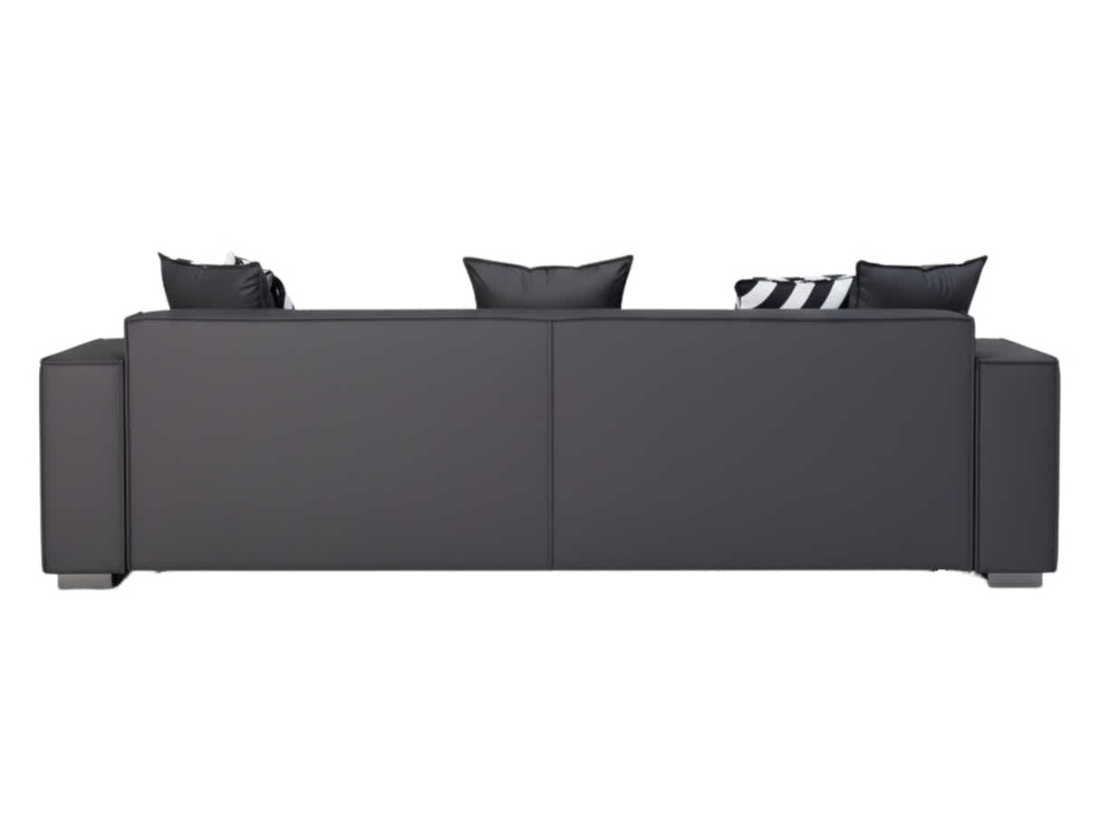 Loretta PU Leather Sofa - Grey