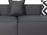 Loretta PU Leather Sofa - Grey