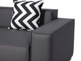 Loretta PU Leather Sofa - Grey
