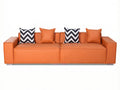 Loretta PU Leather Sofa - Orange