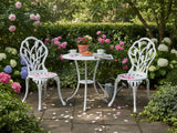 Ornato Cast Aluminum Bistro Set – White