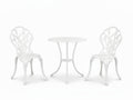 DS Ornato Cast Aluminum Bistro Set – White