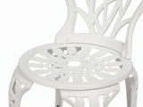 Ornato Cast Aluminum Bistro Set – White