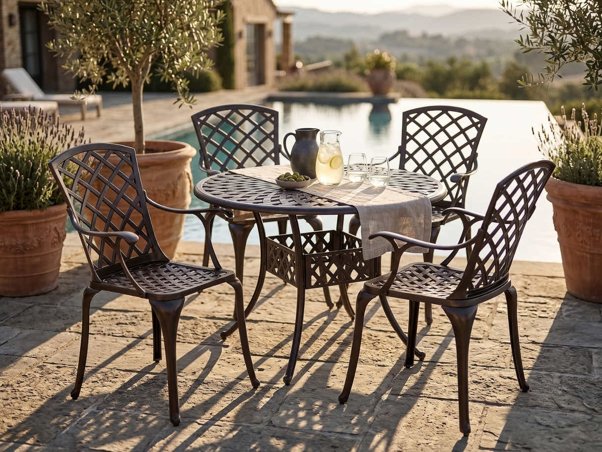 5-Piece Cast Aluminum Patio Dining Set