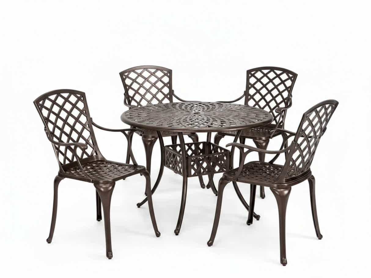 5-Piece Cast Aluminum Patio Dining Set
