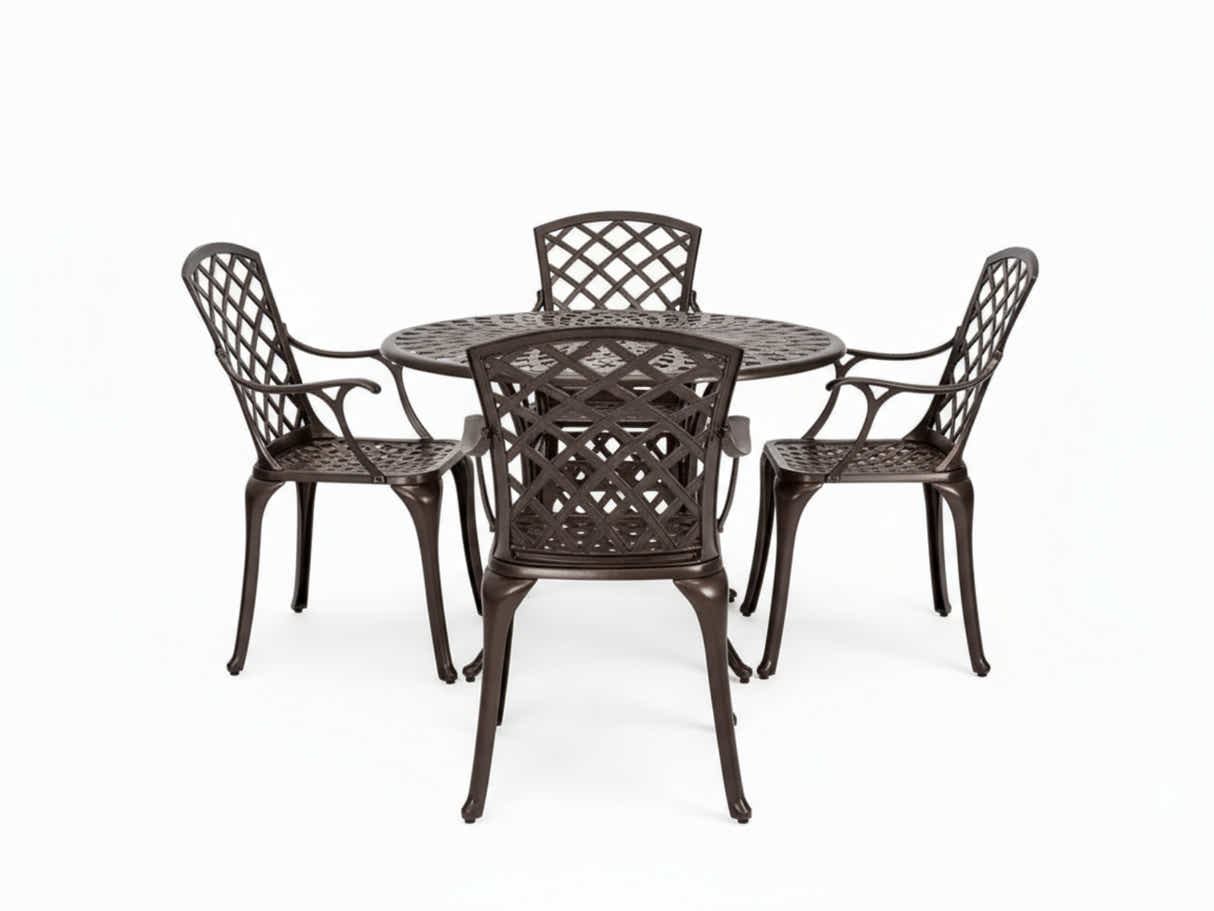 5-Piece Cast Aluminum Patio Dining Set