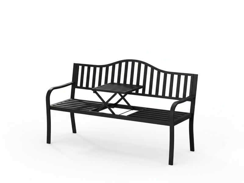 Arteferro Garden Bench with Fold Table