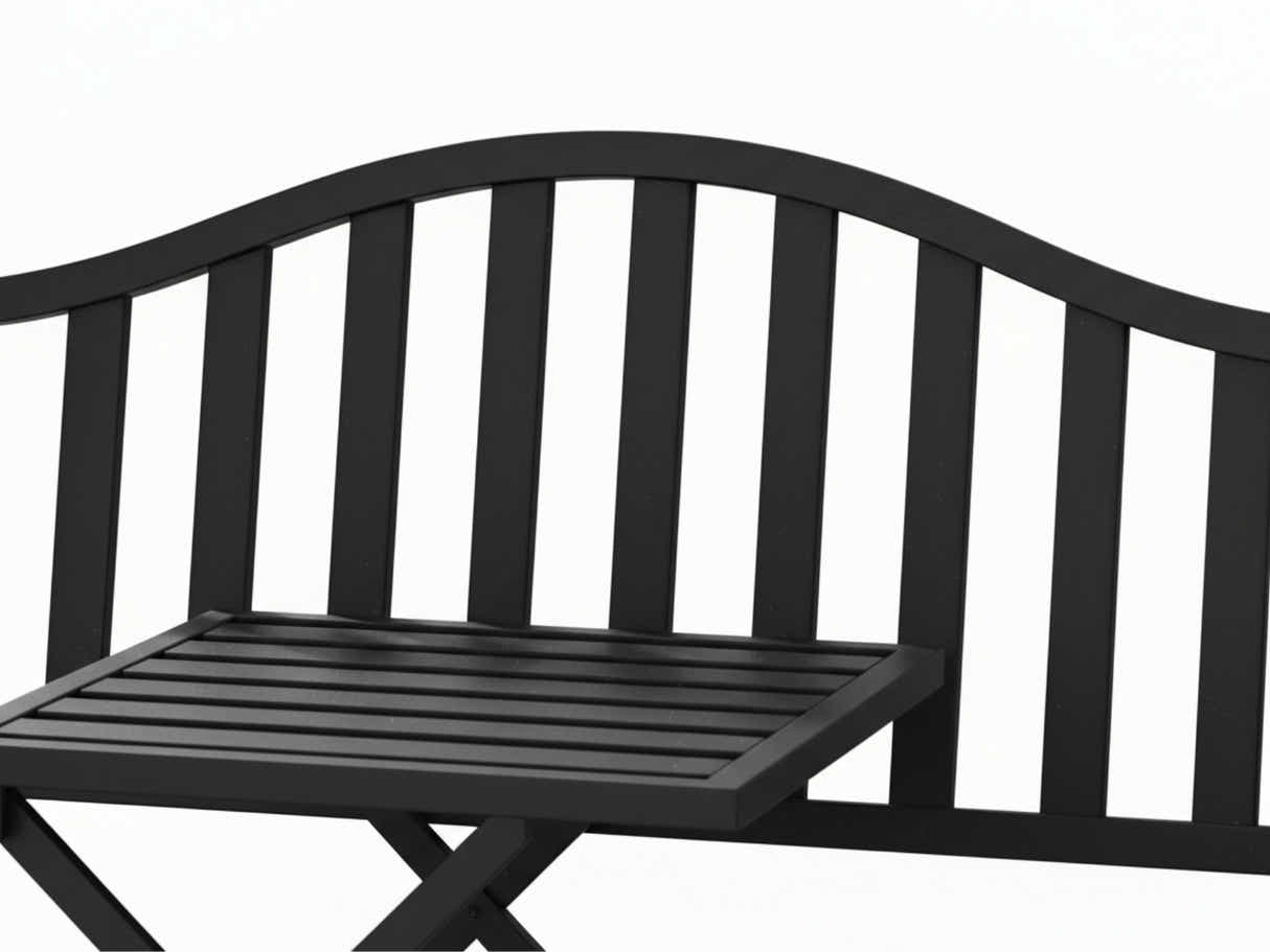 Arteferro Garden Bench with Fold Table - Black