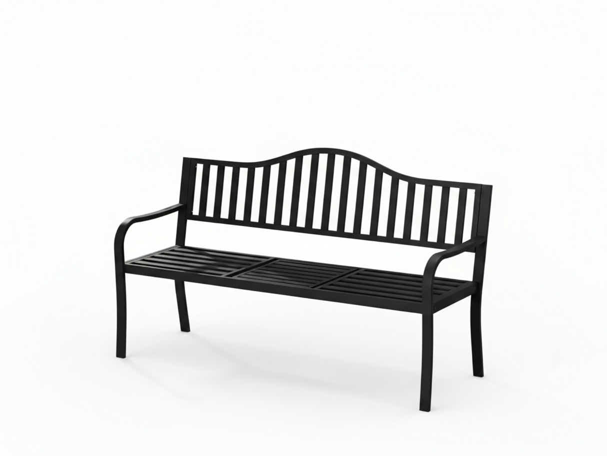 Arteferro Garden Bench with Fold Table - Black