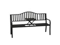 Arteferro Garden Bench with Fold Table - Black