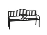 Arteferro Garden Bench with Fold Table - Black