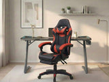 Gaming Table KZ-1 120cm with Wireless Charger and Mouse Pad & Faron Gaming Chair PVC Red