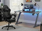 Gaming Table KZ-1 120cm with Wireless Charger and Mouse Pad & Nicola Gaming chair PVC Black