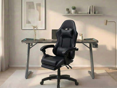 Gaming Table KZ-1 140cm with Wireless Charger and Mouse Pad & Faron Gaming Chair PVC Black