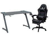 Gaming Table KZ-1 140cm with Wireless Charger and Mouse Pad & Nicola Gaming chair PVC Black