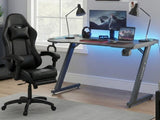 Gaming Table KZ-1 140cm with Wireless Charger and Mouse Pad & Nicola Gaming chair PVC Black