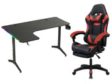 Gaming Table L2L LEFT 160CM & Faron Gaming Chair PVC Red